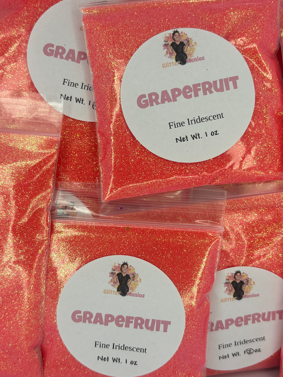 Grapefruit/Reddish Orange Fine Iridescent