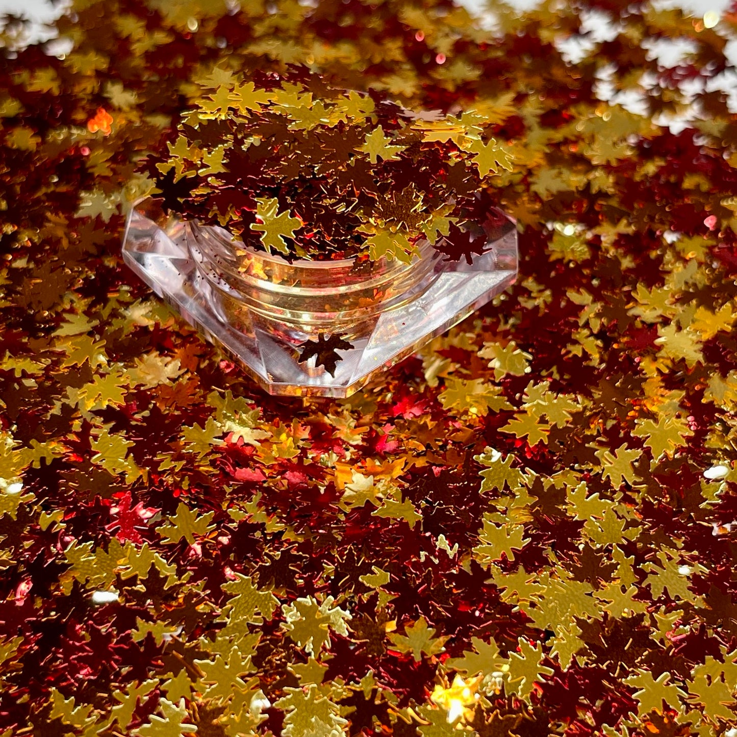 Fall leaves/ metallic glitter/shape glitter image 2
