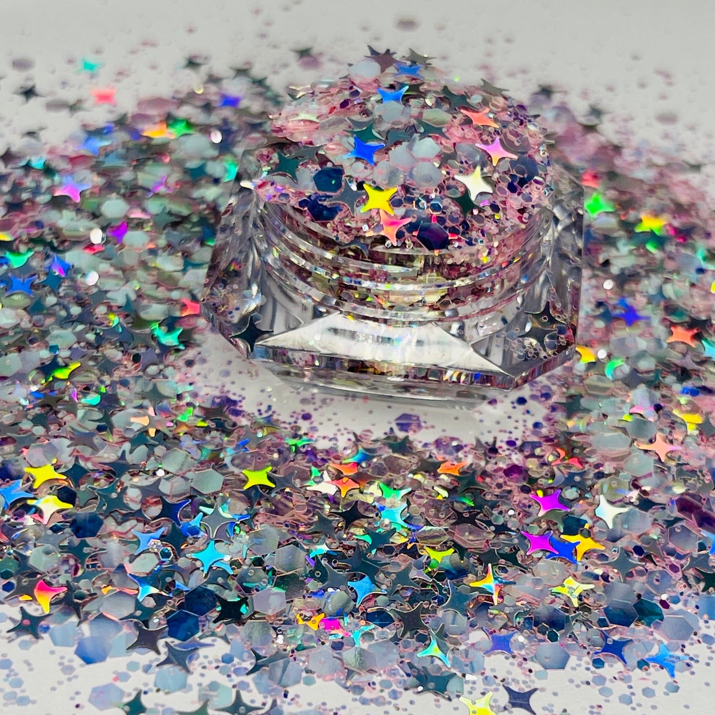 Star light/Star and Heart Shape Chunky Holographic Glitter image 1