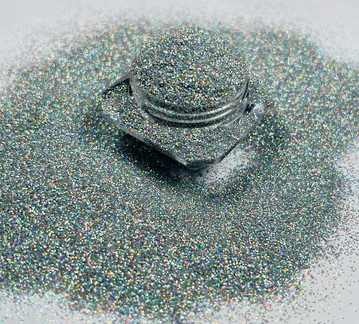 Icy/ Fine Silver Holographic Glitter image 1