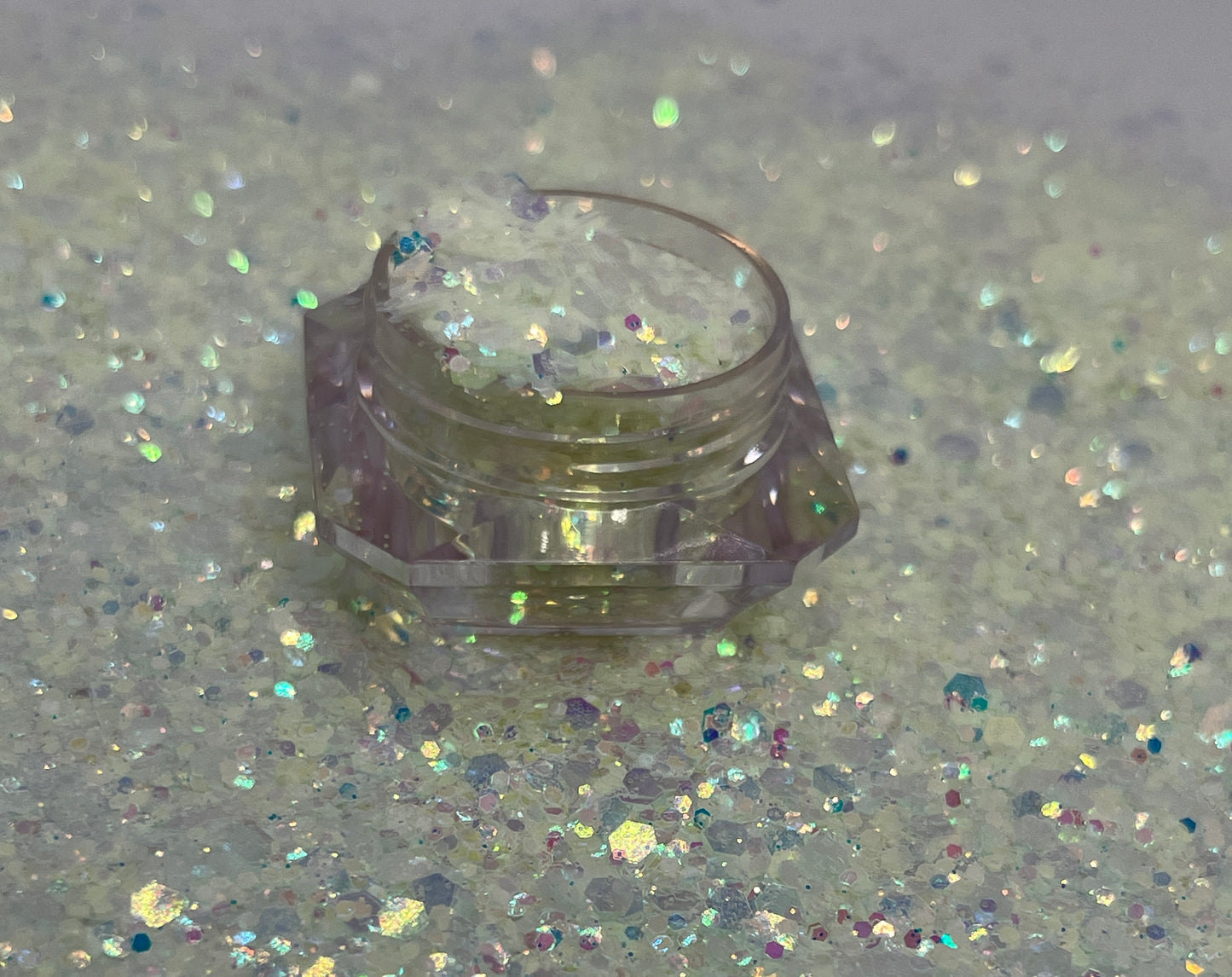 Ghosted/Glow in the dark glitter/ Iridescent chunky glitter image 2