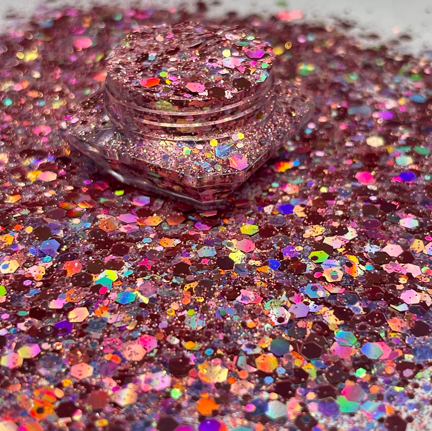 RosalitaChunky Rosegold Holographic Glitter image 1