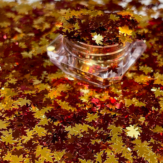 Fall leaves/ metallic glitter/shape glitter image 0
