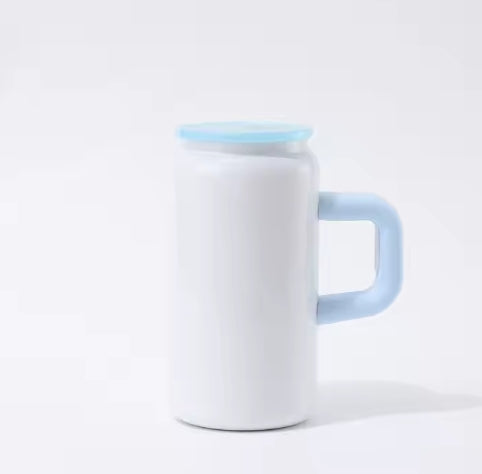 16 Oz  White Vacuum Insulated Stainless Steel Can with Handle image 6