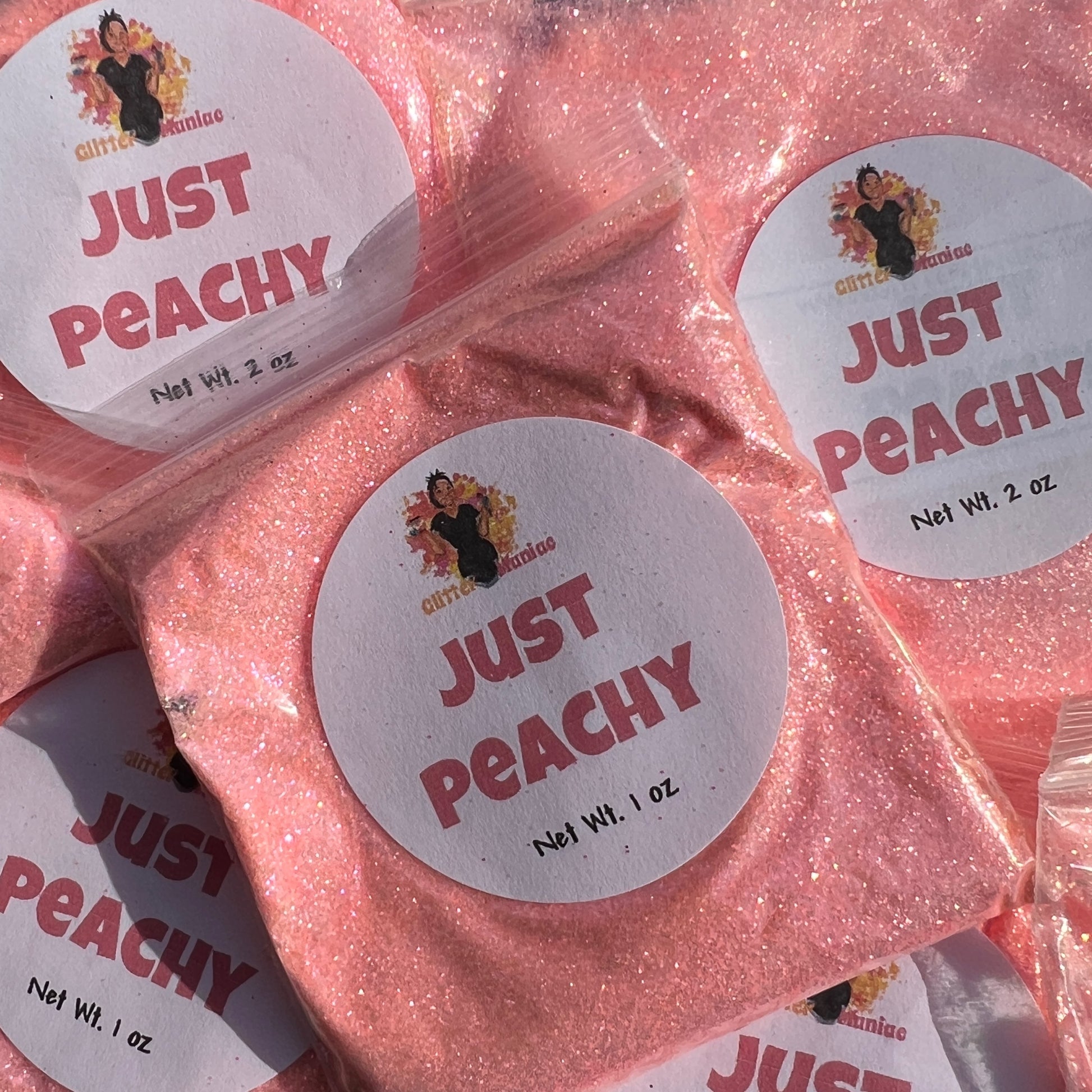 Just Peachy/Pastel Orange Iridescent Glitter image 0