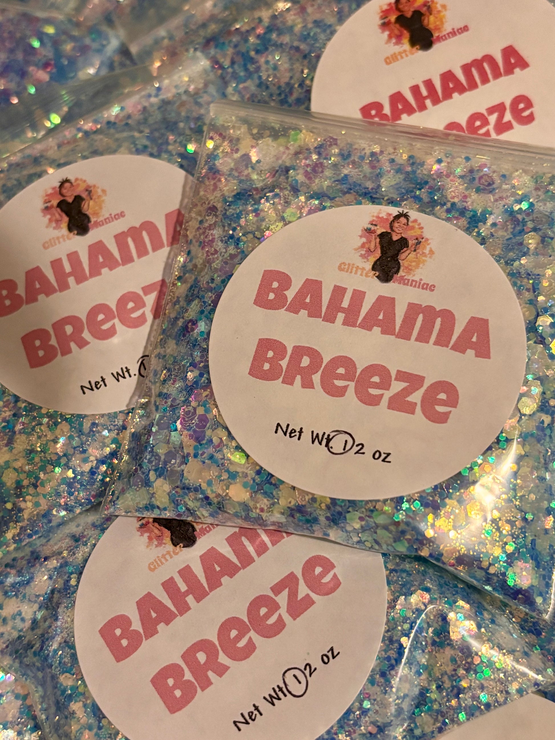 Bahama Breeze/Glow in the dark glitter/ Iridescent chunky glitter image 0