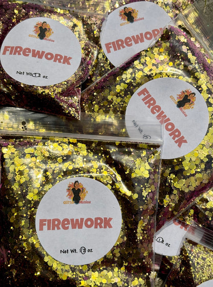 Fireworks/Gold and Purple Chameleon Glitter image 0