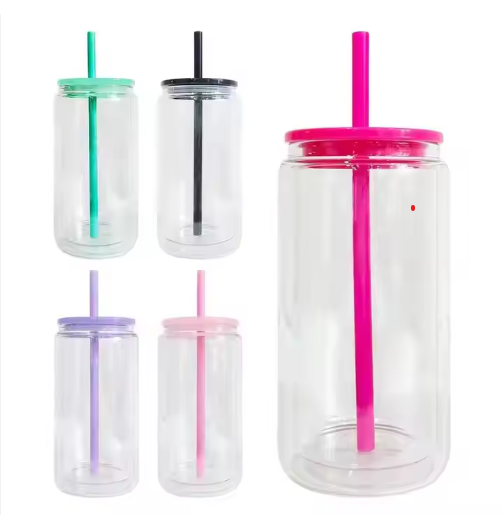 16 oz Plastic Double Wall Cups/ Snowglobes image 0