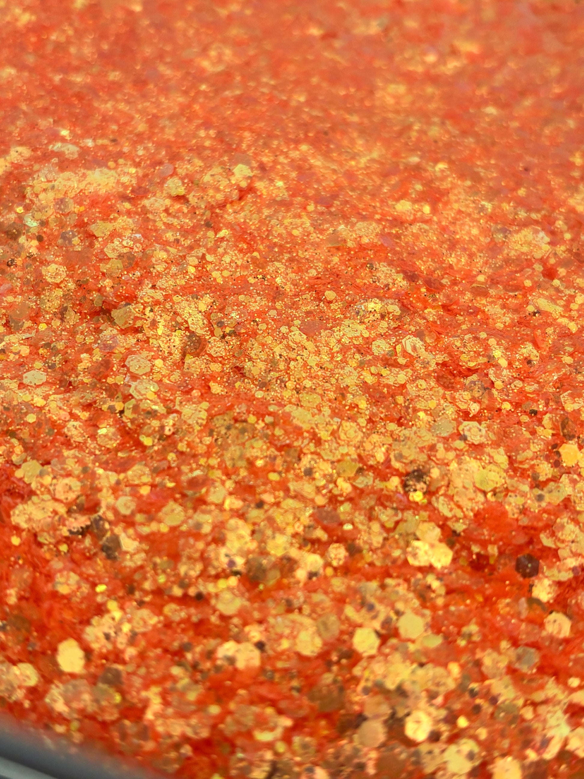 Orange Crush/Chunky Iridescent Glitter/Orange and Gold image 1