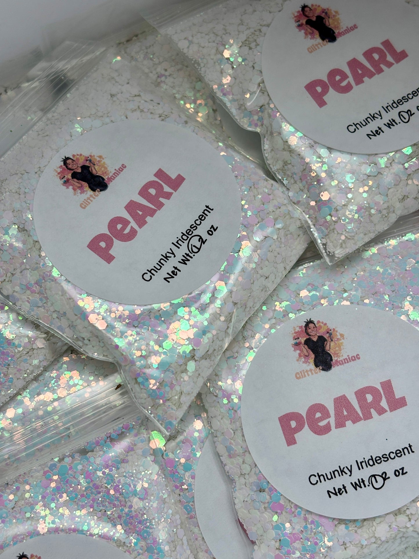 Pearl/White Chunky Iridescent image 0