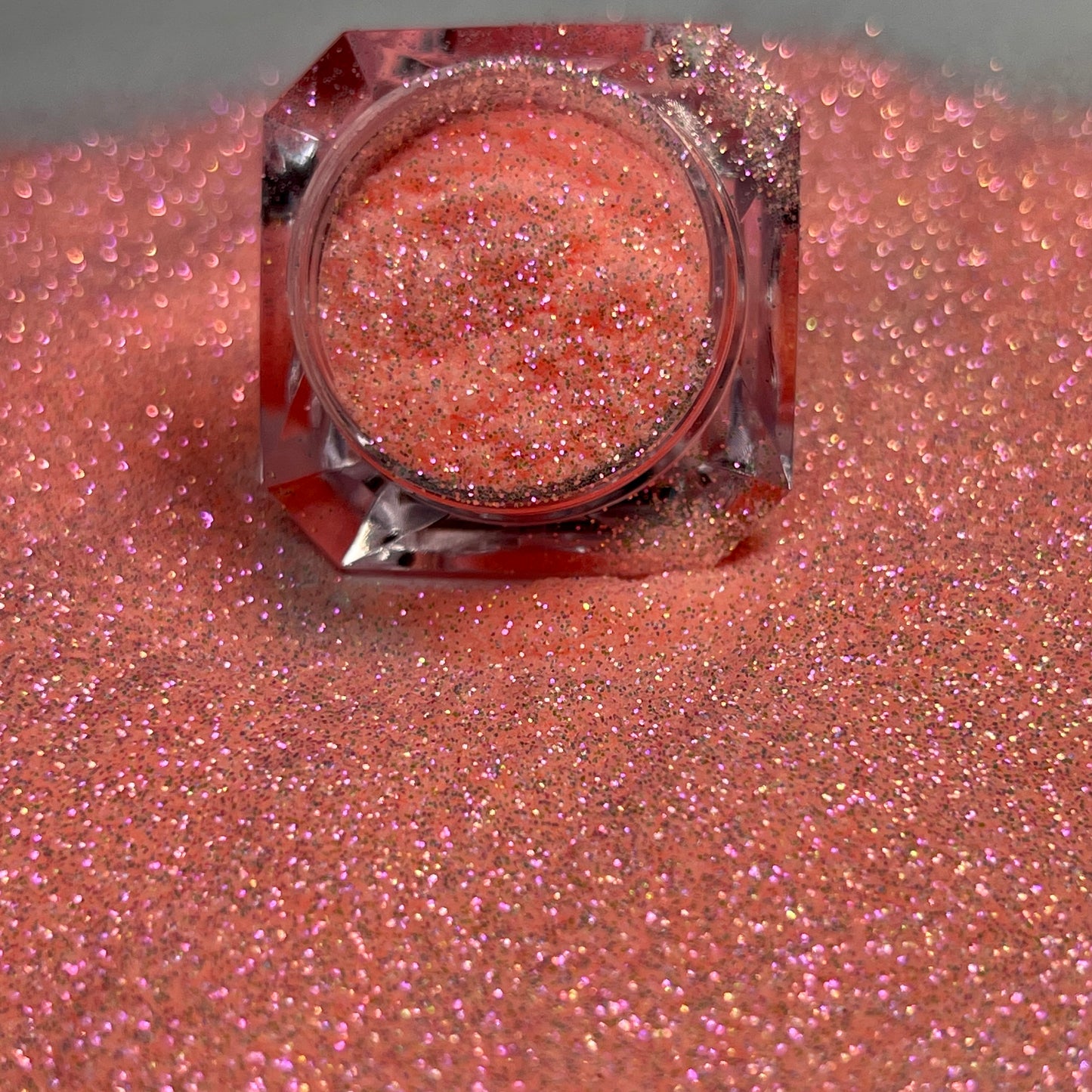 Just Peachy/Pastel Orange Iridescent Glitter image 1