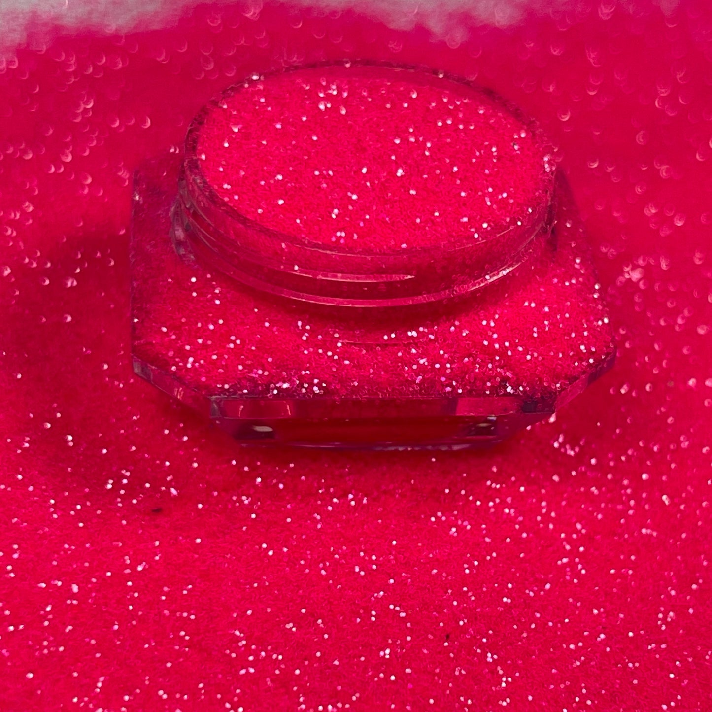 Strawberry/Neon Pink Fine Polyester Glitter image 1