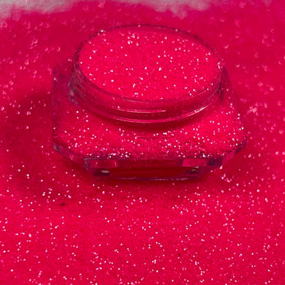 Strawberry/Neon Pink Fine Polyester Glitter image 1