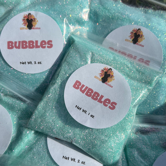 Bubbles/Pastel Blue Iridescent Glitter image 0