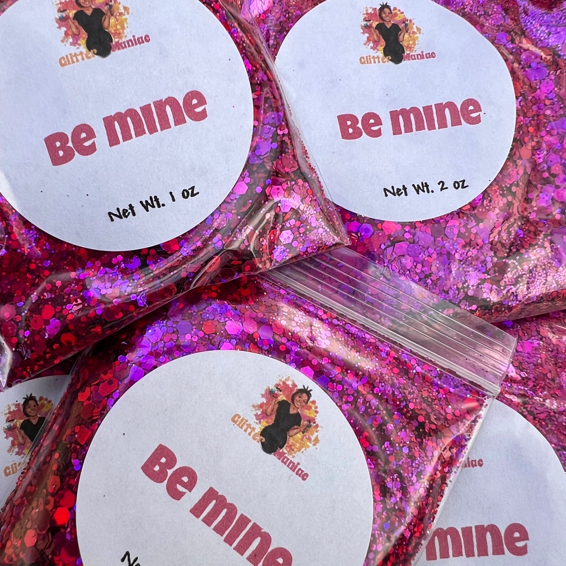 Be Mine/Pink and Red Chunky Chameleon Glitter image 0