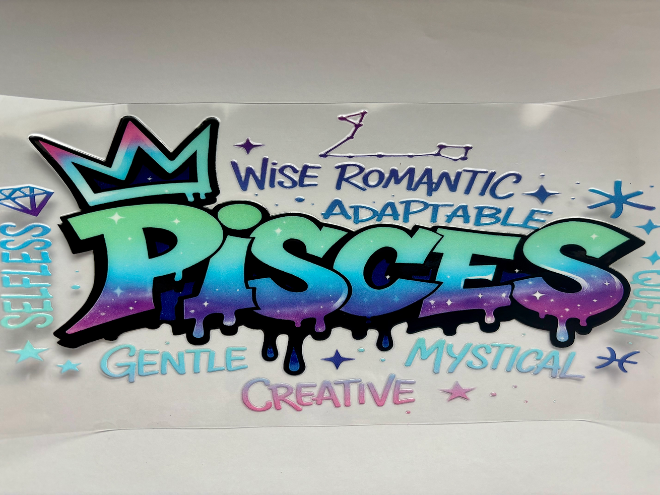Zodiac Sign 16 oz UVDTF Wraps - Vibrant Graffiti Art for Creative Projects