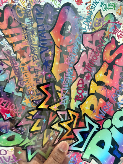 Zodiac Sign 16 oz UVDTF Wraps - Vibrant Graffiti Art for Creative Projects
