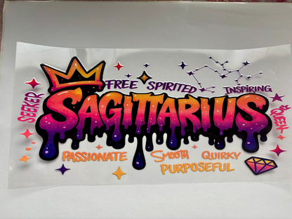 Zodiac Sign 16 oz UVDTF Wraps - Vibrant Graffiti Art for Creative Projects