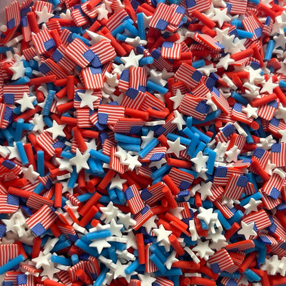 Star Spangled/American Flag Polymer Clay