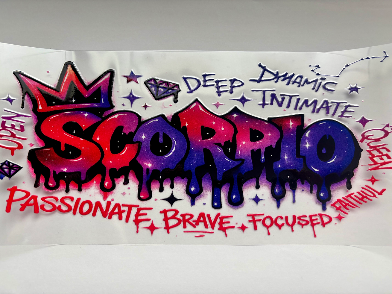 Zodiac Sign 16 oz UVDTF Wraps - Vibrant Graffiti Art for Creative Projects