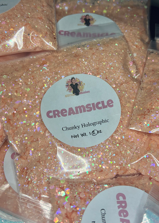 Creamsicle/ Chunky Orange Holographic