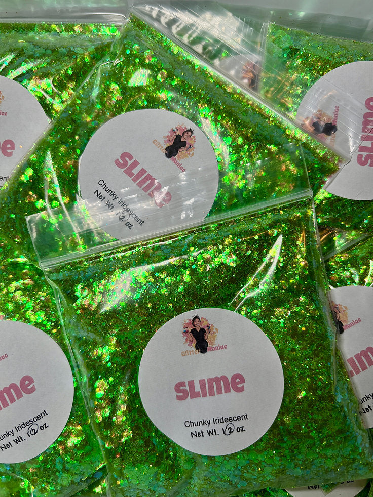 Slime/ Chunky Green Iridescent