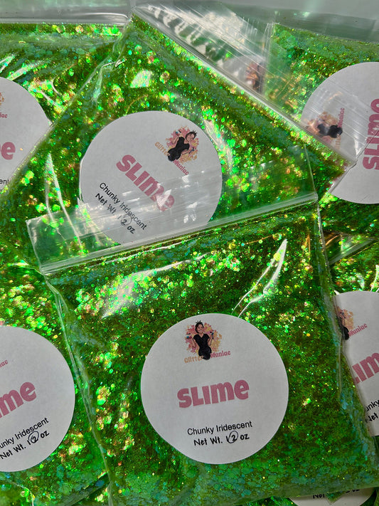 Slime/ Chunky Green Iridescent