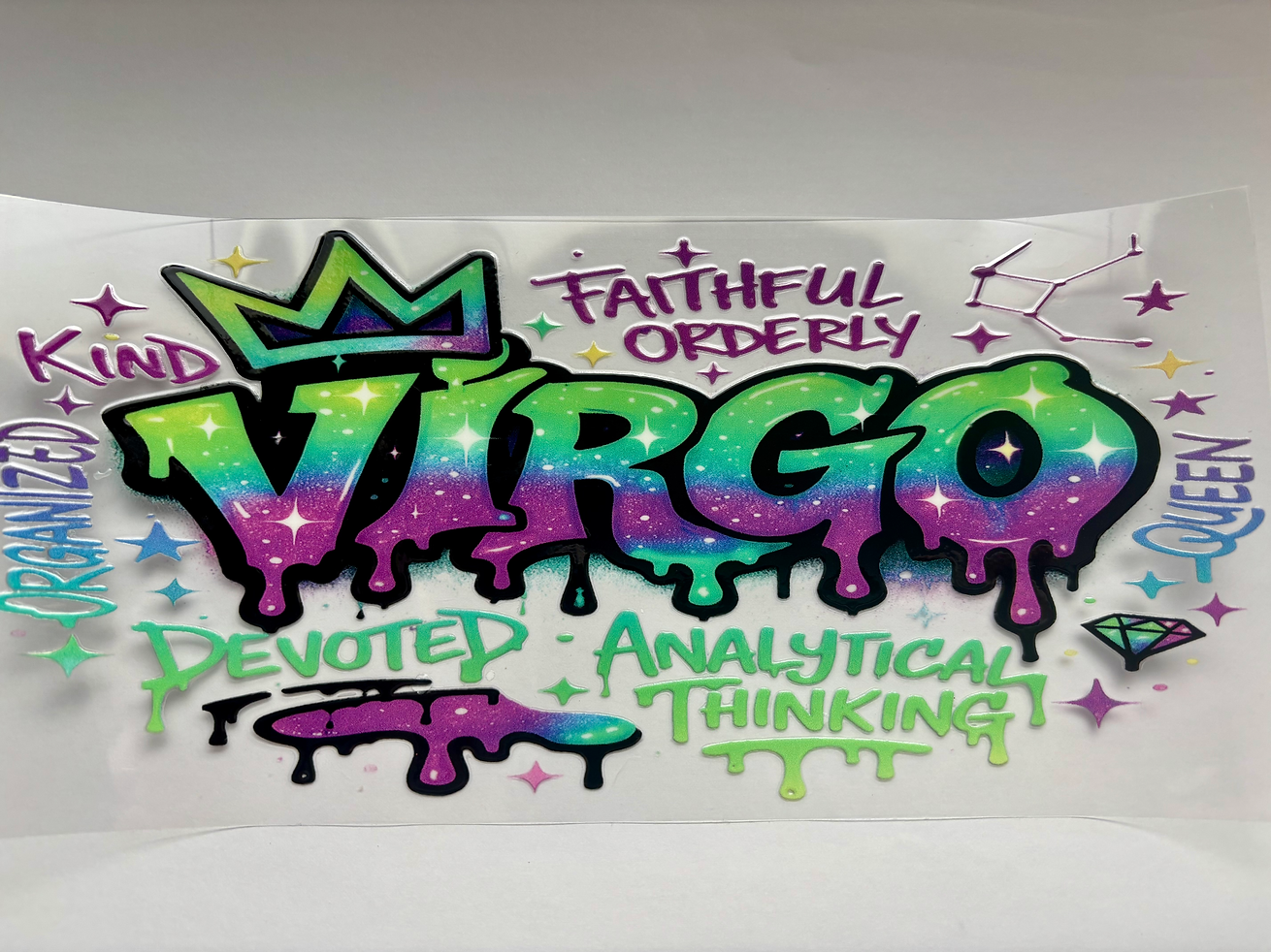 Zodiac Sign 16 oz UVDTF Wraps - Vibrant Graffiti Art for Creative Projects