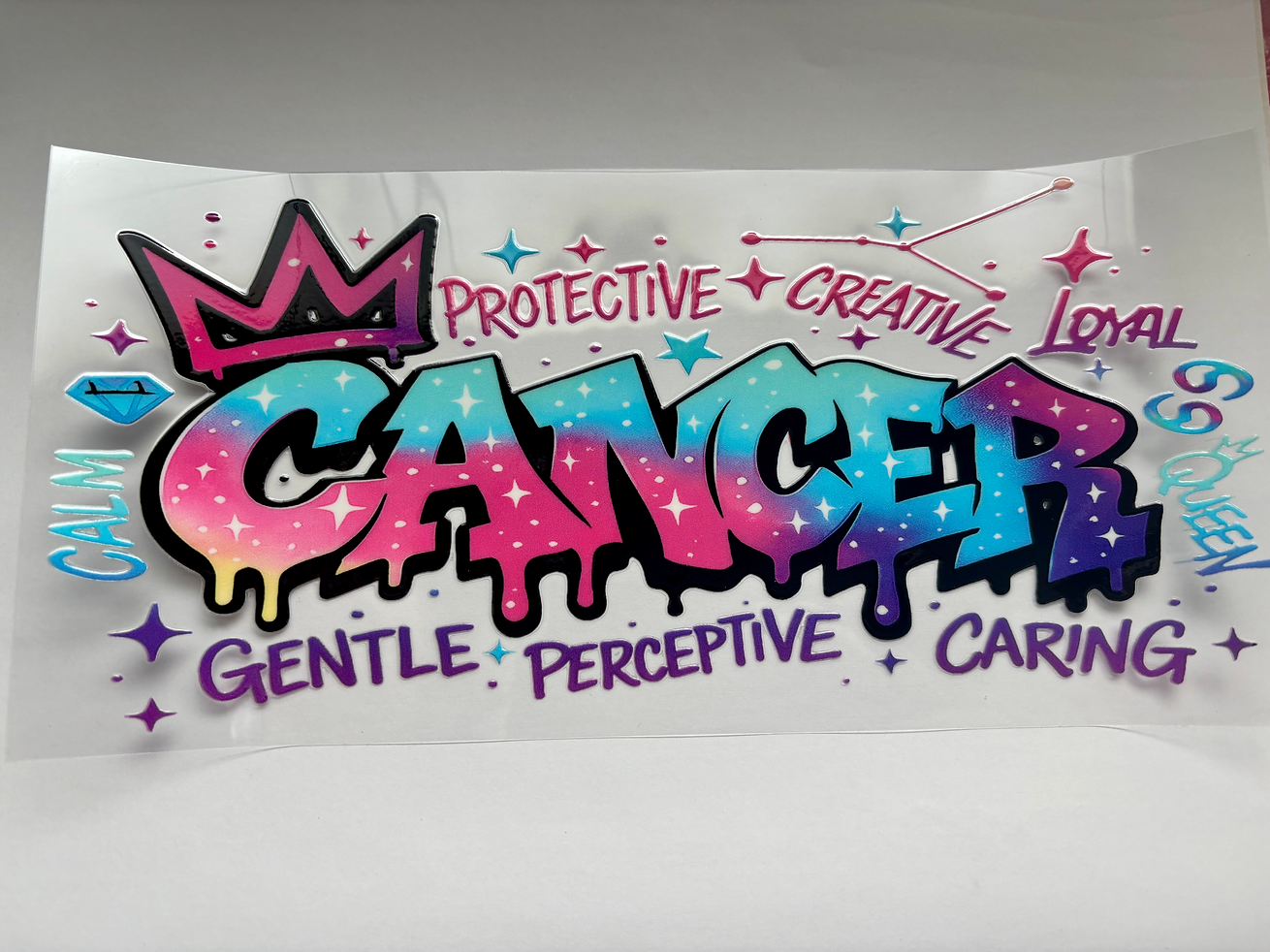 Zodiac Sign 16 oz UVDTF Wraps - Vibrant Graffiti Art for Creative Projects