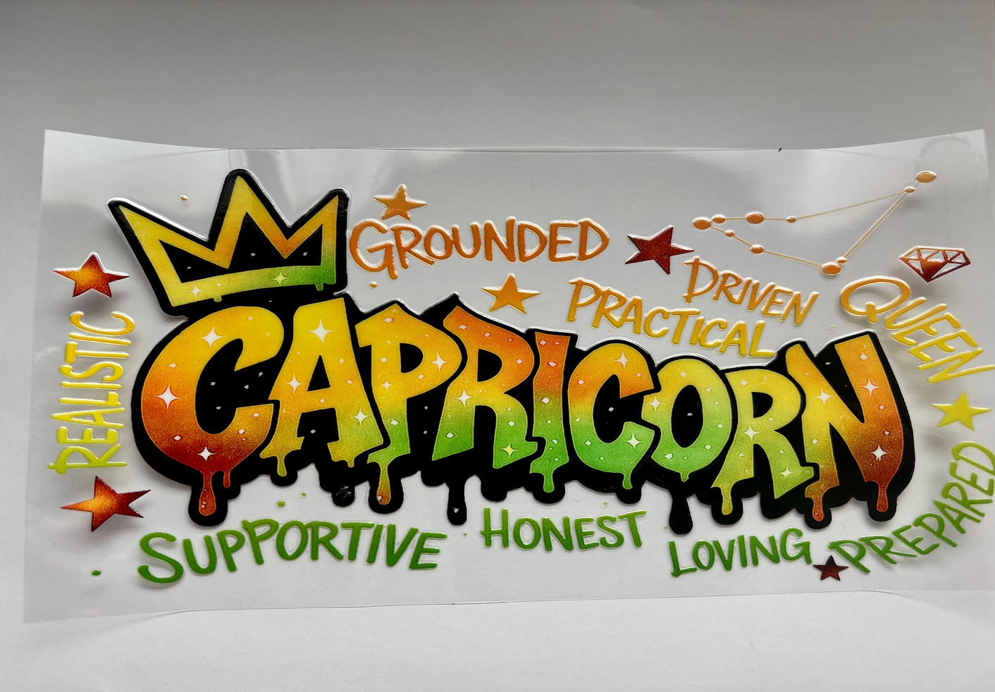 Zodiac Sign 16 oz UVDTF Wraps - Vibrant Graffiti Art for Creative Projects