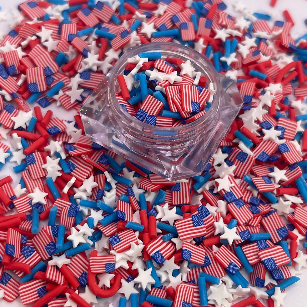Star Spangled/American Flag Polymer Clay