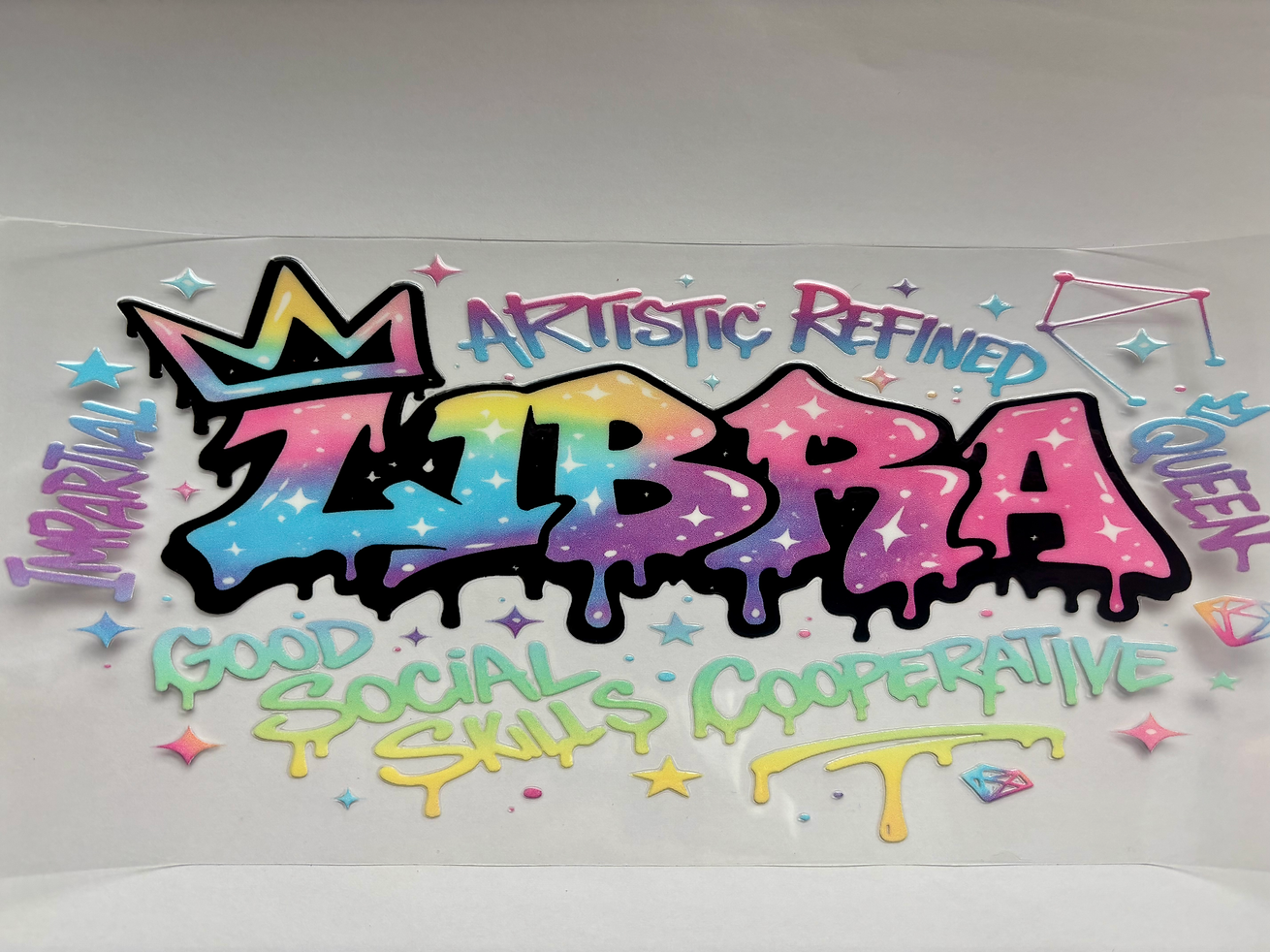 Zodiac Sign 16 oz UVDTF Wraps - Vibrant Graffiti Art for Creative Projects