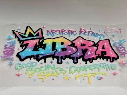 Zodiac Sign 16 oz UVDTF Wraps - Vibrant Graffiti Art for Creative Projects