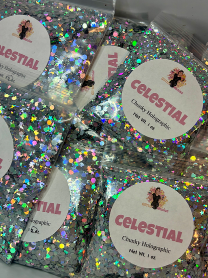 Celestial/Silver Chunky Holographic Glitter