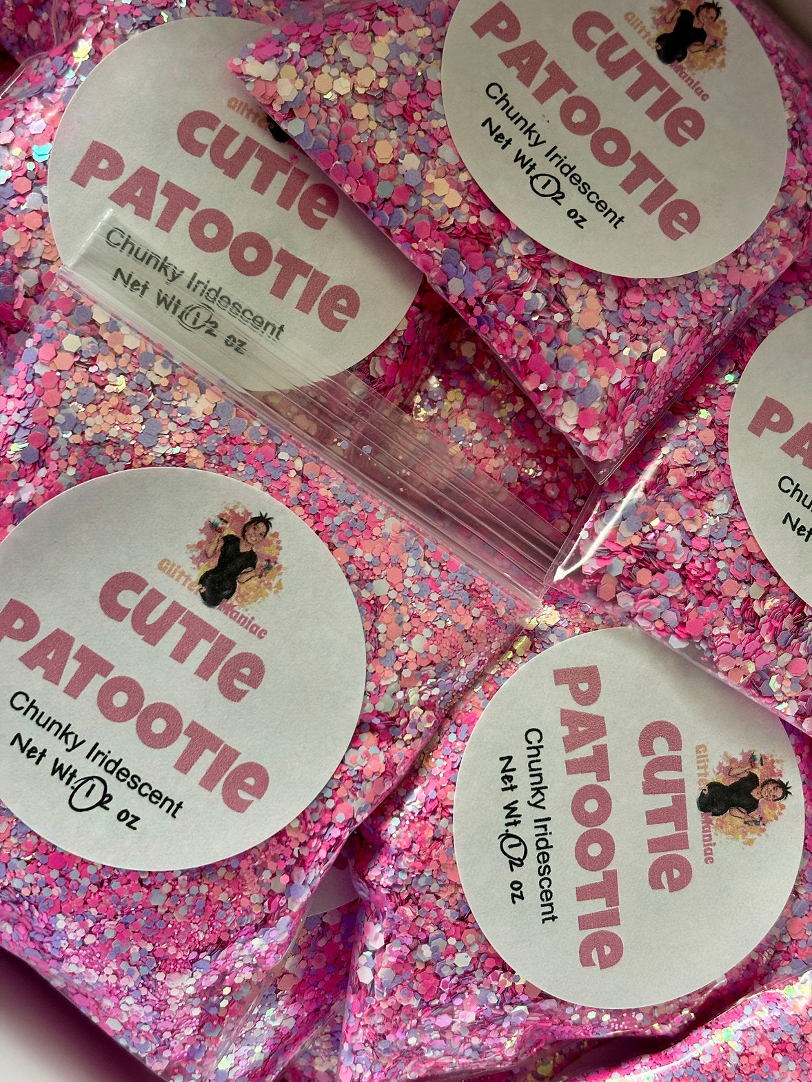 Cutie Patootie/Pink and Purple Chunky Iridescent
