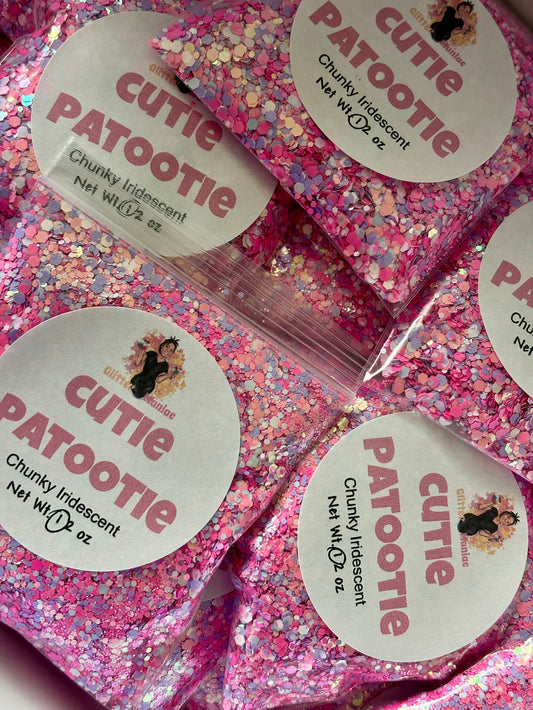 Cutie Patootie/Pink and Purple Chunky Iridescent