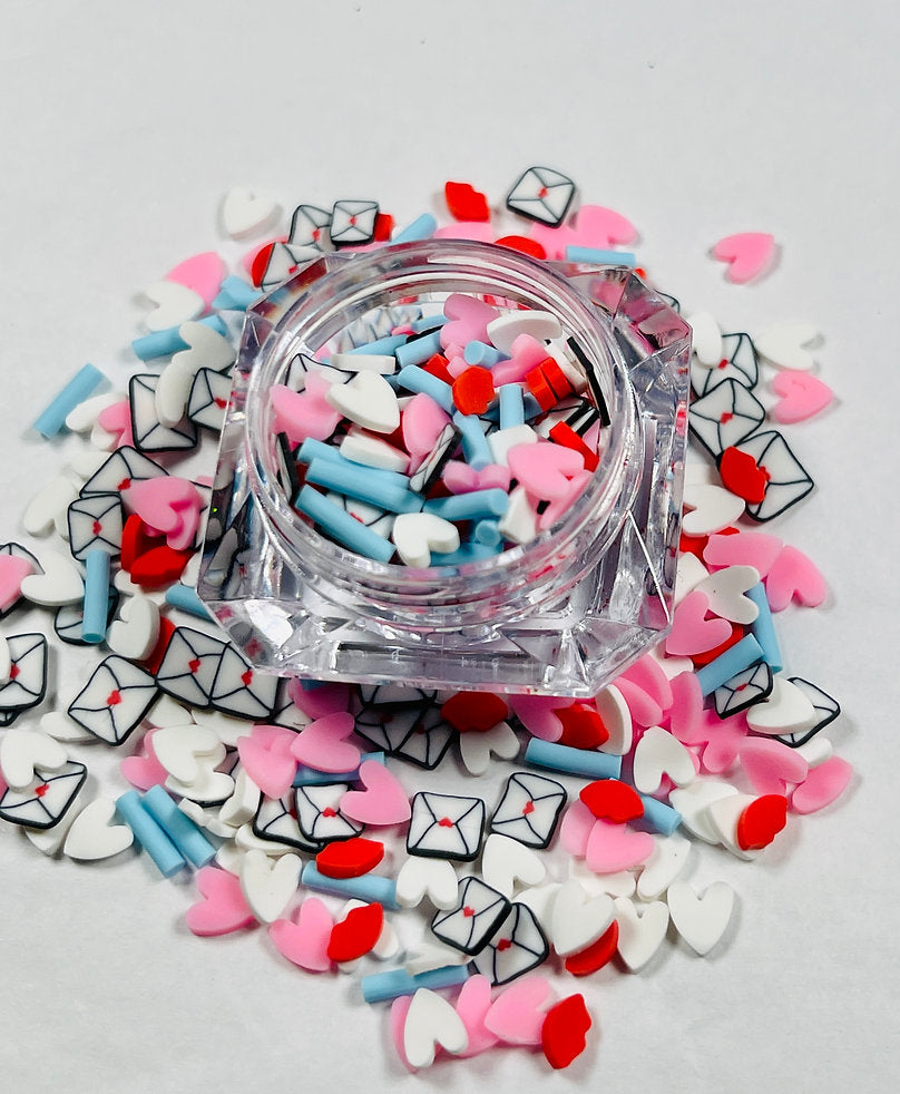 Love Letters/Hearts and Envelope Polymer Clay