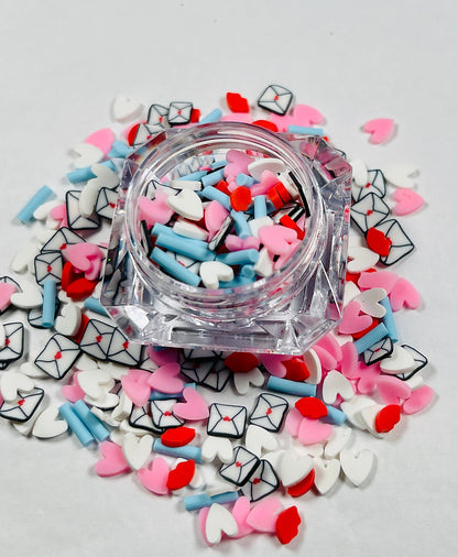 Love Letters/Hearts and Envelope Polymer Clay
