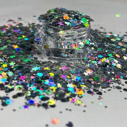 Celestial/Silver Chunky Holographic Glitter
