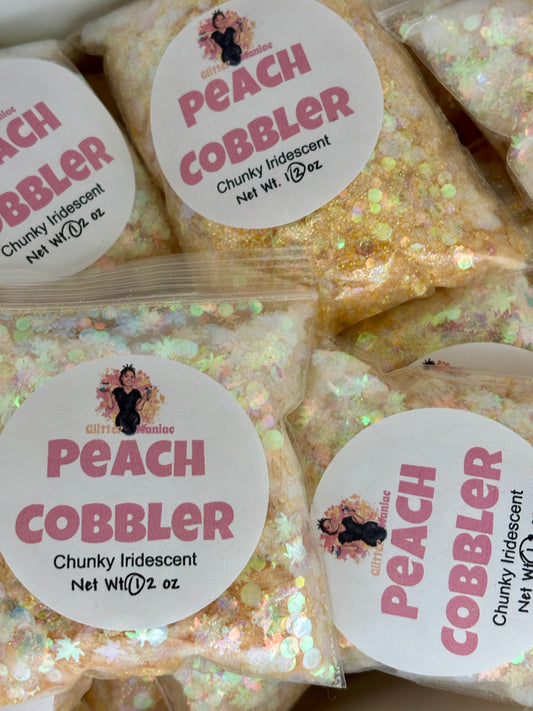 Peach Cobbler/ Peach Chunky Shaped Iridescent image 0