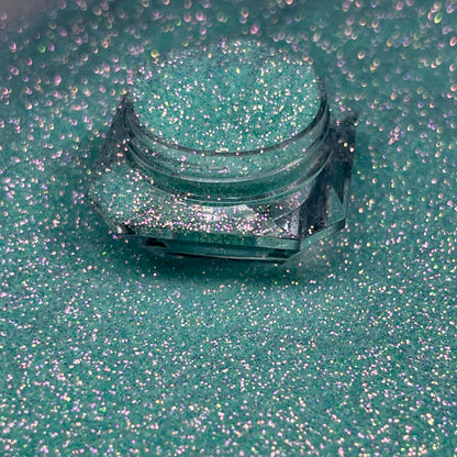 Bubbles/Pastel Blue Iridescent Glitter image 1
