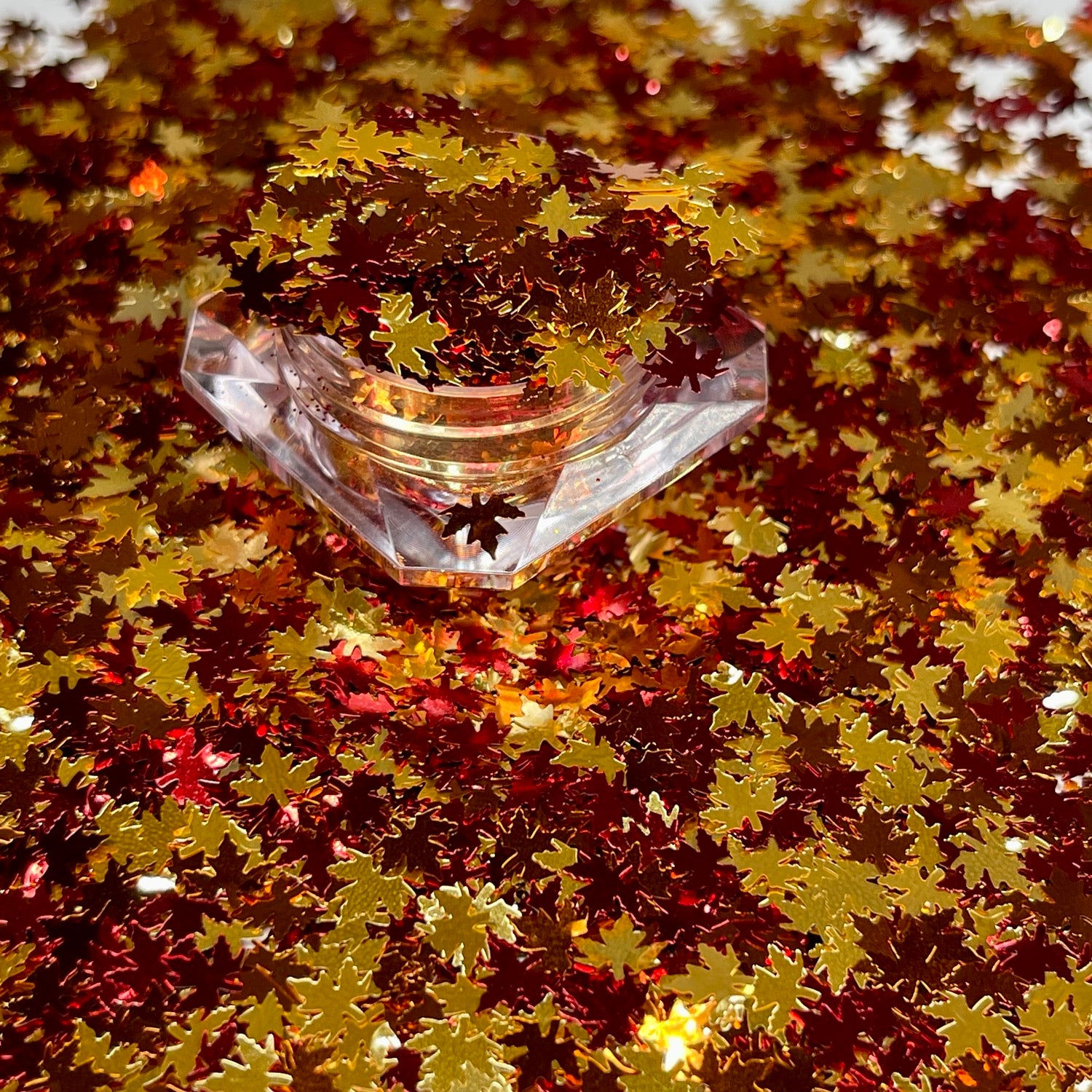 Fall leaves/ metallic glitter/shape glitter image 2