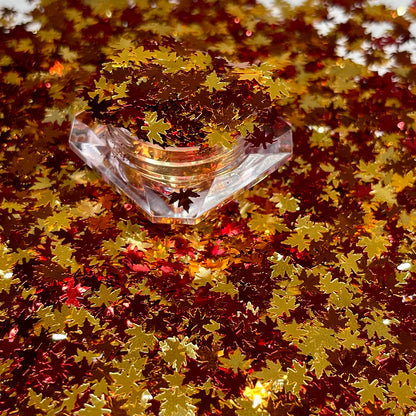 Fall leaves/ metallic glitter/shape glitter image 2