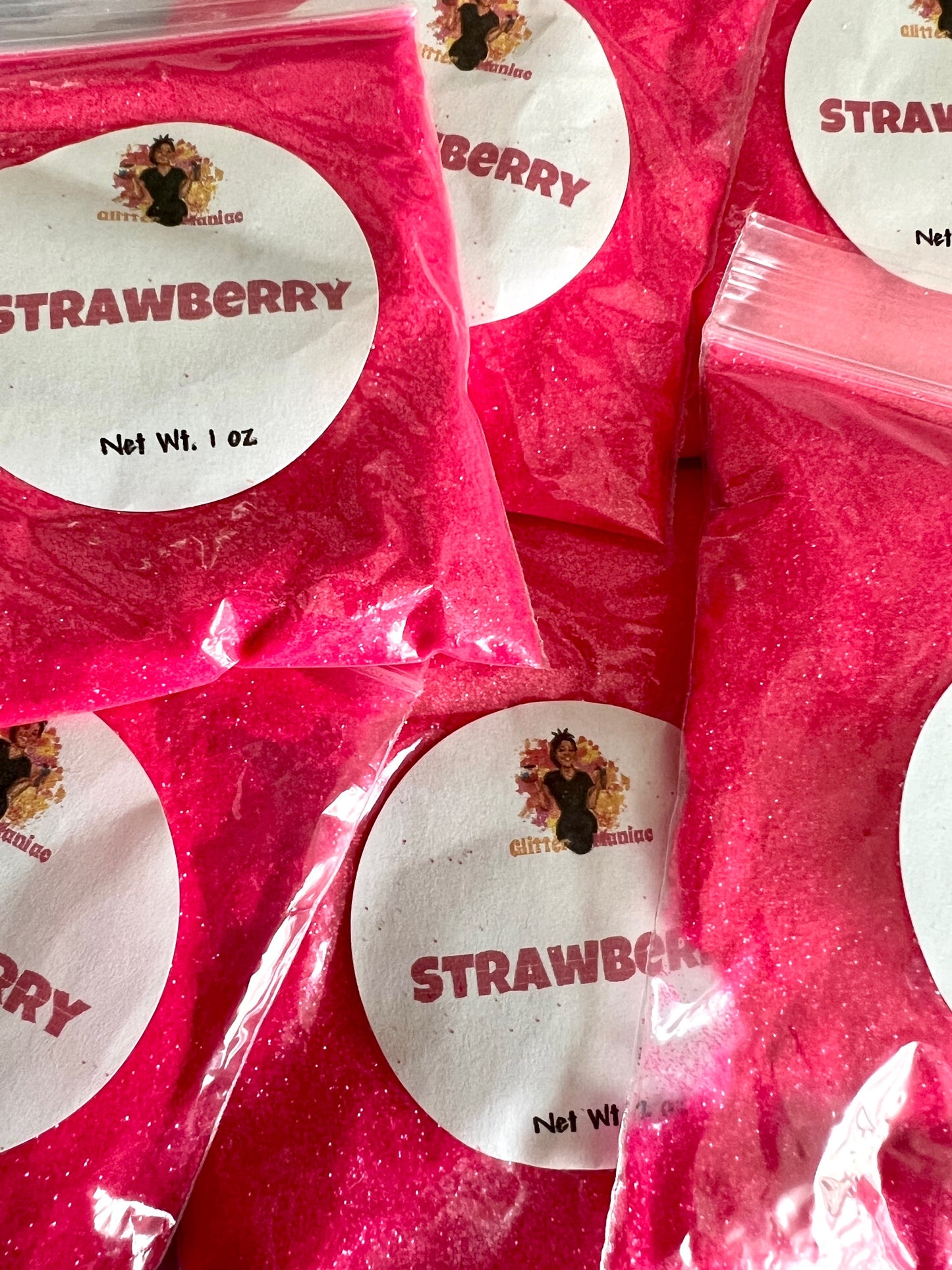 Strawberry/Neon Pink Fine Polyester Glitter image 0