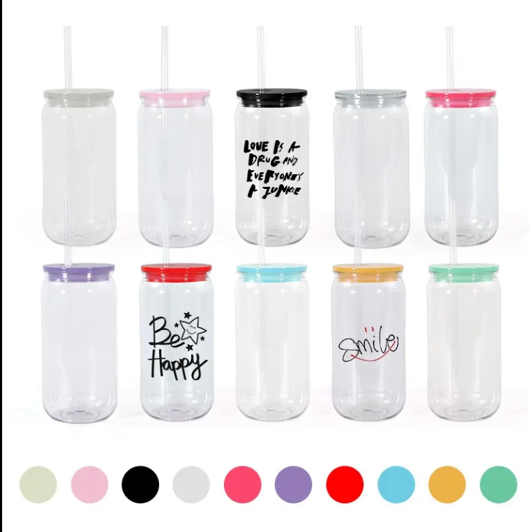 16 Oz Plastic Libby W/ Colorful Lid image 0