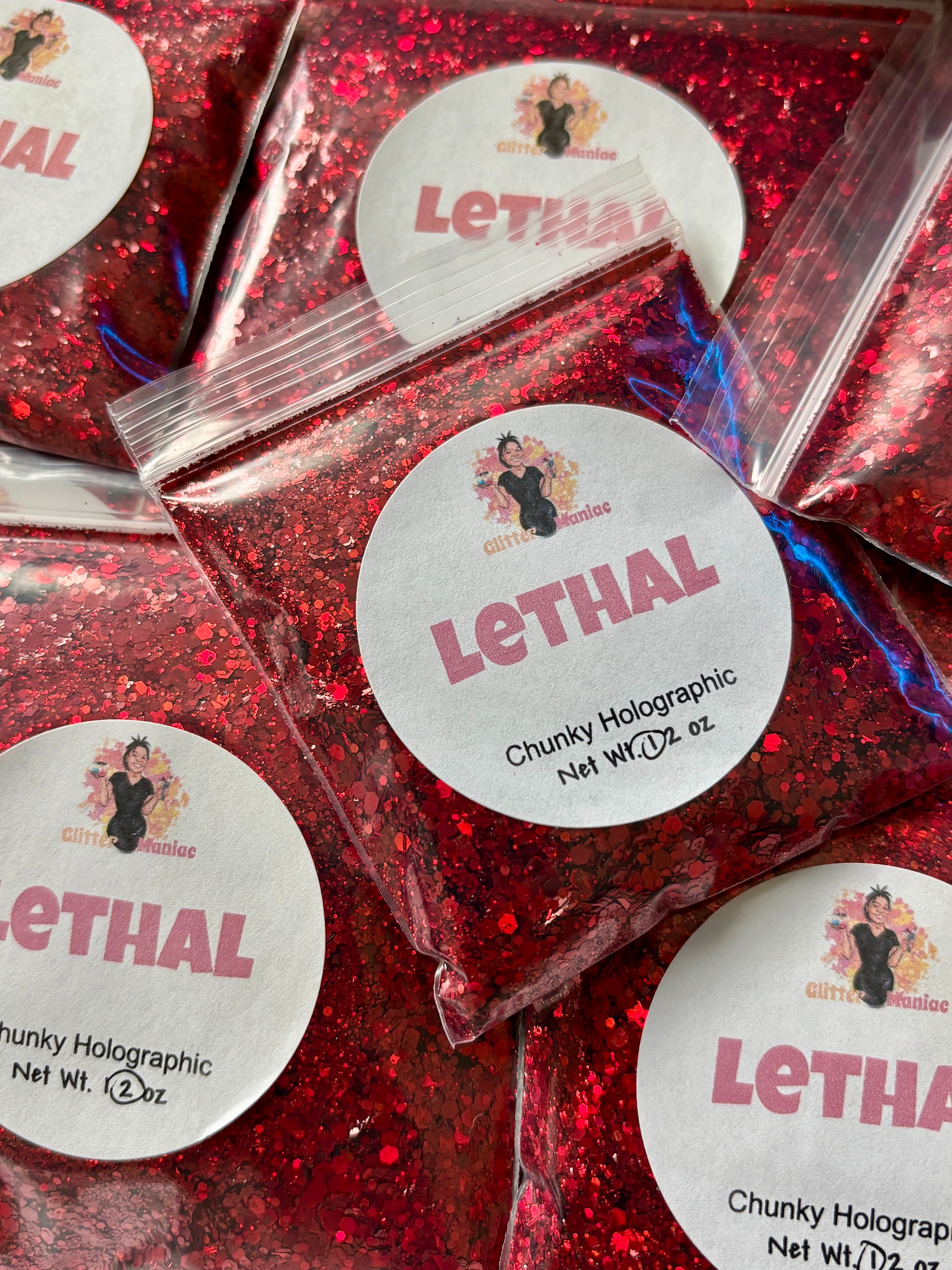 Lethal/Red Chunky Holographic Glitter image 0