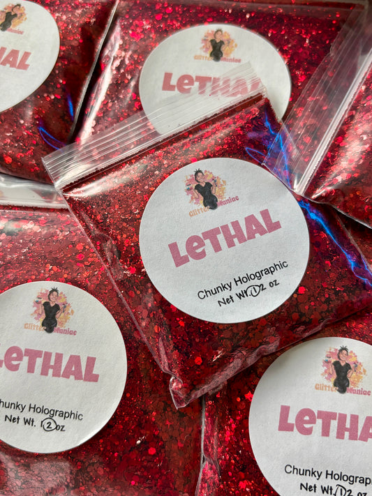 Lethal/Red Chunky Holographic Glitter image 0