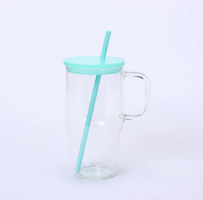 20 Oz Glass Tumbler with Handle, Wide Mouth  image 6