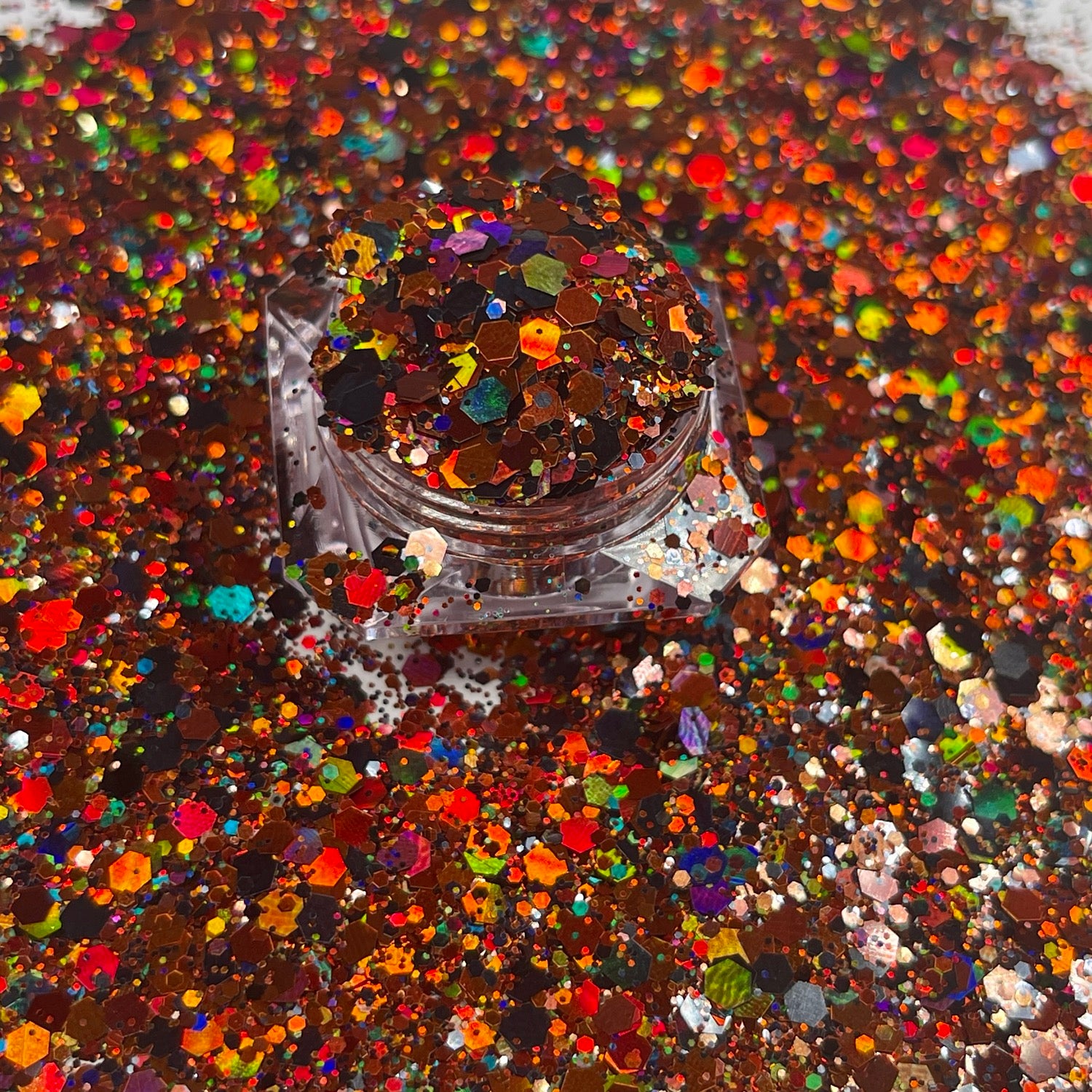 Mystic/Brown and Black Chunky Holographic Glitter image 1