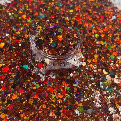 Mystic/Brown and Black Chunky Holographic Glitter image 1